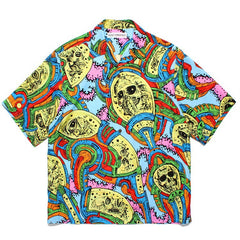 GUILTYPARTIES TIGER Shirts 24ss Science Fiction Graffiti, Rayon Casual, Hawaiian Short Sleeve Shirt