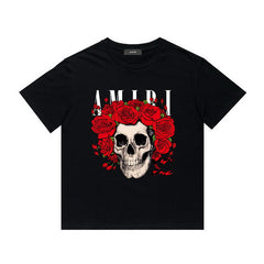 Amiri T Shirt Printed Casual Hip Hop round Neck Short Sleeve T-shirt
