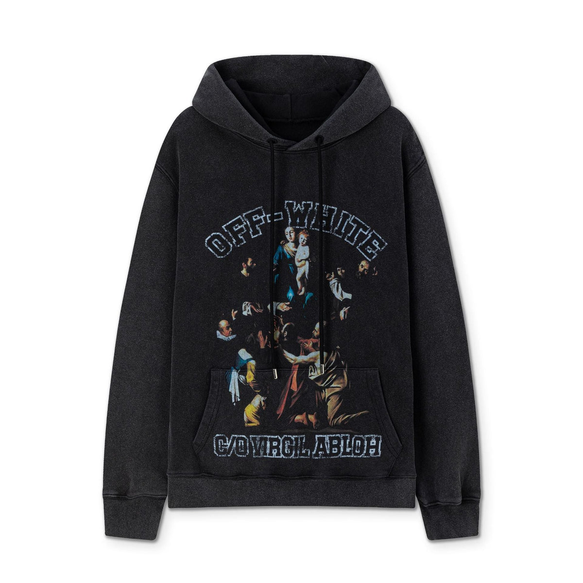Off White hoodie oil painting series pattern pullover hooded