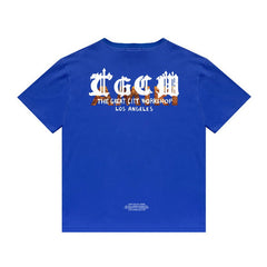 Amiri T Shirt Letter Print Casual Hip Hop round Neck Short Sleeve T-shirt