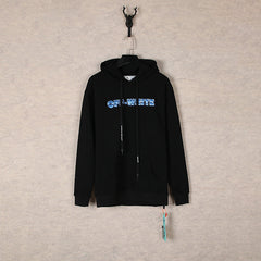 OW Ice Cube Arrow Pattern Pullover Hooded Sweater
