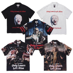 GUILTYPARTIES TIGER Shirts Only Love Forever Movie Joint Character Printed Hawaiian Short Sleeve Shirt Men