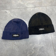 CHH  Heart Beanie Frayed Knitted Hat Korean Version Simple Warm Ear Protector Wool Hat