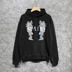 Amiri Hoodie Long Fashion Brand Hoodie Sweatshirts Hooded