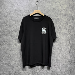Amiri T Shirt Printed Casual Hip Hop round Neck Short Sleeve T-shirt
