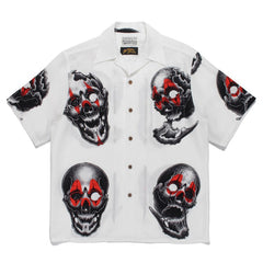 GUILTYPARTIES TIGER Shirts 22SS 56 TATTOO STUDIO Tattooed Skull Hawaiian Short Sleeve Shirt Men