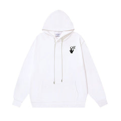 OW Skull Girl print pullover hooded sweater