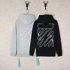 Off White hoodie EKG arrow pattern hooded