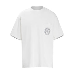 CHH  Heart T Shirts Summer Horseshoe Cross Print Short Sleeve T-Shirt