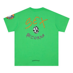 CHH Heart T Shirts Croix Sex Records Graffiti Short Sleeve