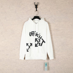 Off White hoodie Square Arrow Pattern Pullover Hood