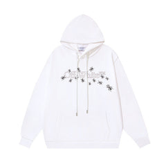 OW Ant Arrow Pattern Pullover Hooded Sweater