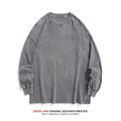Men Pullover Hoodie Spring Sweater Men's Loose All-Match Simple Leisure