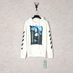 Off White hoodie Mona Lisa frame pattern hooded