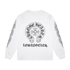 CHH  Heart Long Sleeve Shirt Unisex Fashion Loose Long Sleeve Shirt