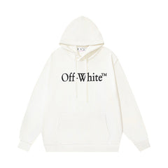 OW large letter pattern hooded sweater