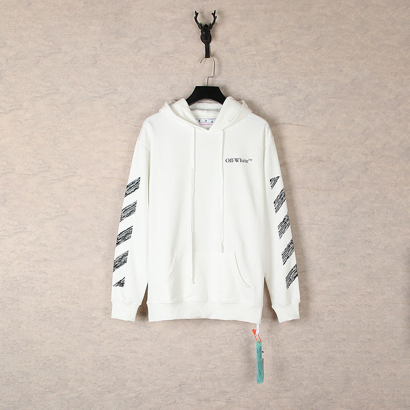 Off White hoodie sketch pattern arrow terry hooded