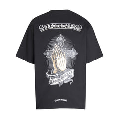 CHH Heart T Shirts T-Shirt Loose Cross Print