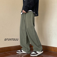 Men Jeans Vintage Jeans Men Loose Straight Cargo Pants