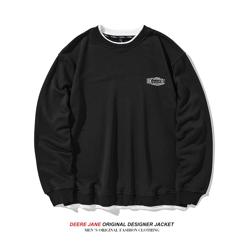 Men Pullover Hoodie Spring Sweater Men's Loose All-Match American Style Trend