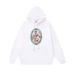 OW Baby Angel Pattern Pullover Hooded Sweater