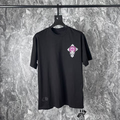 CHH Heart T Shirts Cross Horseshoe Printed Cotton Loose Casual T-Shirt