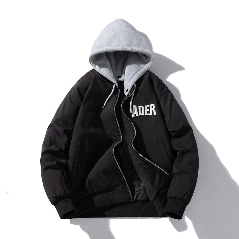 Men Vintage Jackets Spring Simple Embroidered Baseball Suit Flight Suit