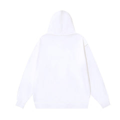 OW floral logo pattern print hooded sweater