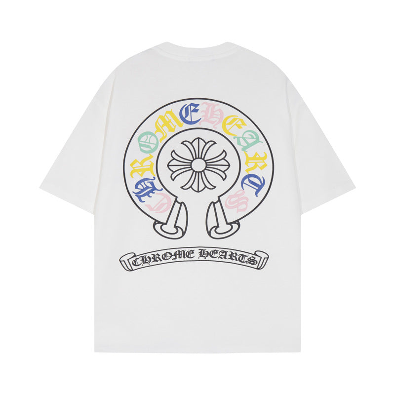 CHH  Heart T Shirts Big Horseshoe Short Sleeve T-Shirt