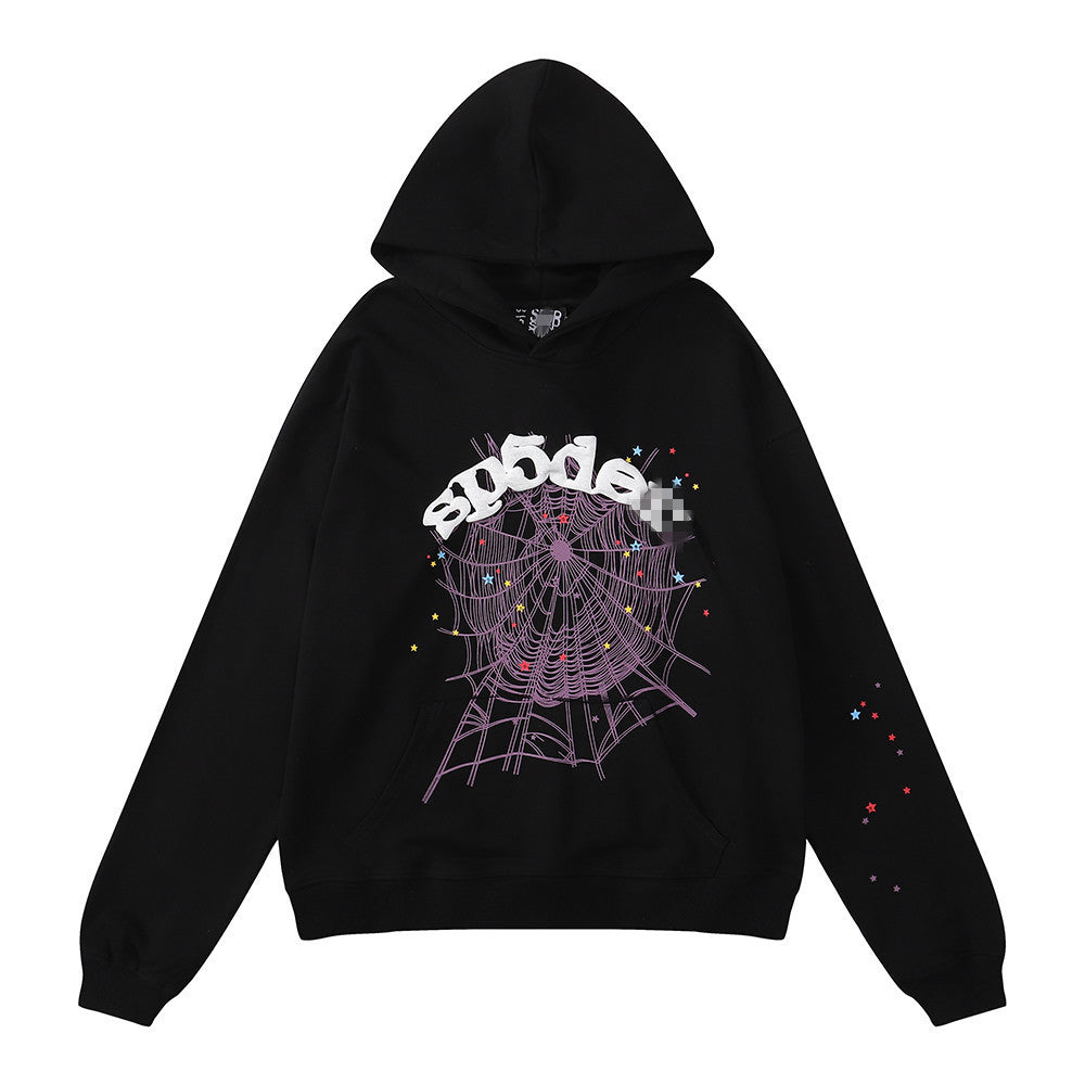 Sp5der Hoodie Spider Web Pattern