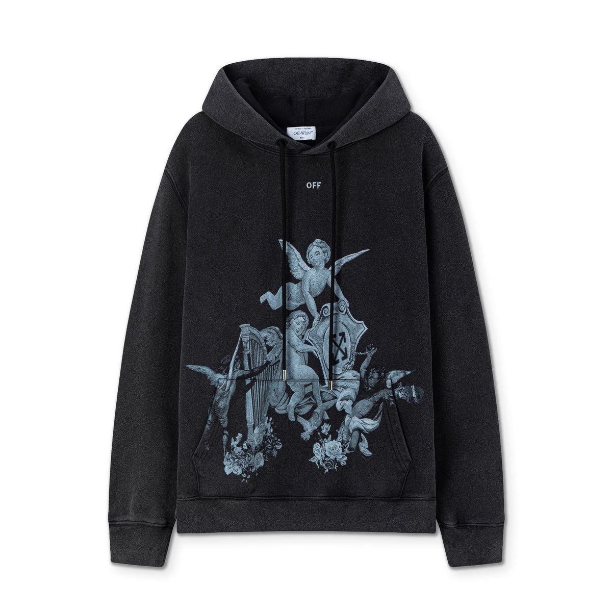 Off White hoodie Baby Angel Oil Painting Pattern Pullover Hoodie