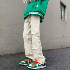 Men Jeans Vintage Jeans Men Autumn Loose Straight Trousers