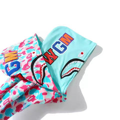 Bathing Ape Bape Hoodie Miami Two-Hat Cardigan Zipper Fall/Winter Velvet Shark