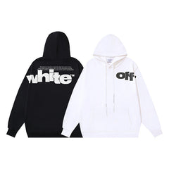 OW creative large letter print pattern hooded sweater