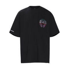 CHH Heart T Shirts Horseshoe Sanskrit Cross Color Hot Diamond Short Sleeve T-Shirt