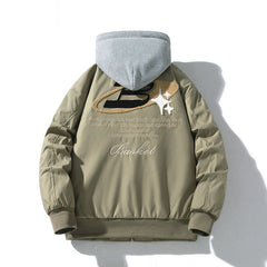 Men Vintage Jackets Baseball Jacket Flight Suit Towel Embroidered Jacket