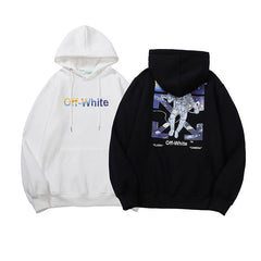 Off White hoodie space astronaut arrow fleece hooded