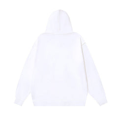 OW splash ink splash paint letter pattern pullover hooded sweater