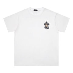 CHH Heart T Shirts T-Shirt Loose Cross Print