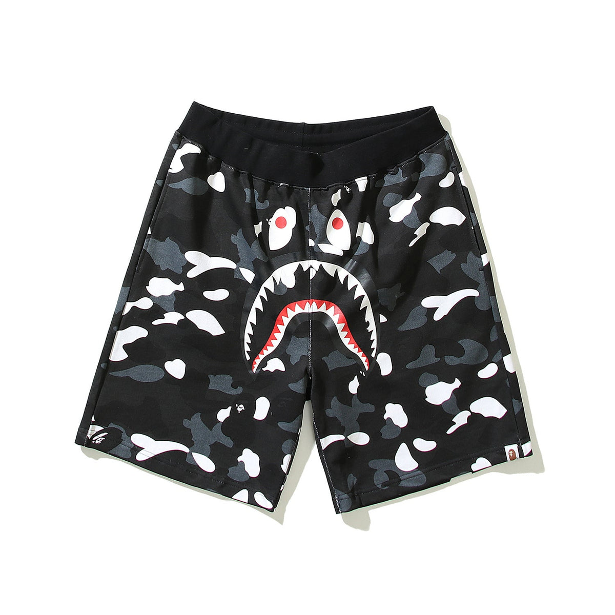 Bathing ape Bape Shorts camouflage luminous shark terry straight beach pants