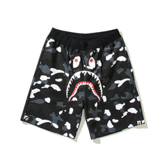 Bathing ape Bape Shorts camouflage luminous shark terry straight beach pants