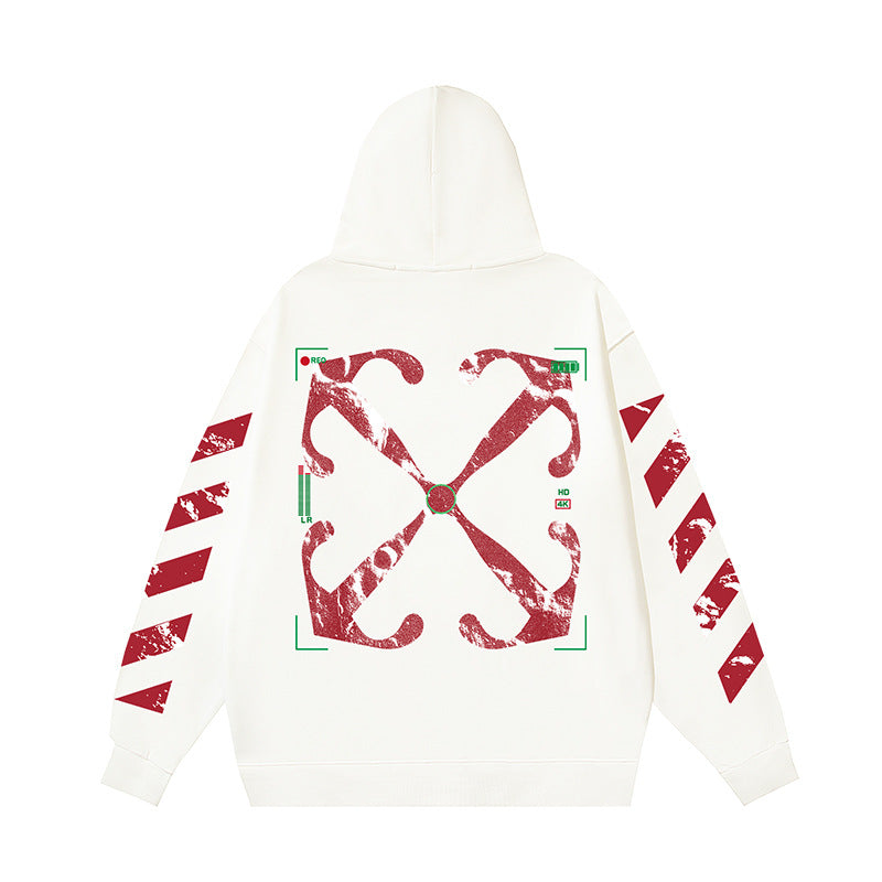 Off White hoodieVR Power Anchor Pattern Arrow Print Hood
