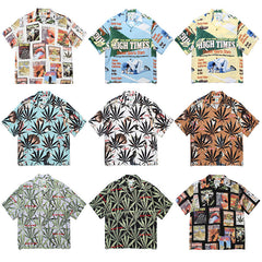 GUILTYPARTIES TIGER Shirts High Times Original Poster Lick Mama Hawaiian Short Sleeve Shirt
