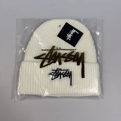 Stussy knit hat trendy brand hip hop boys and girls wool hat winter letter embroidery street cold hat fashion