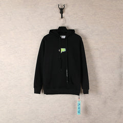 Off White hoodie thunderbolt monogram print hoodie