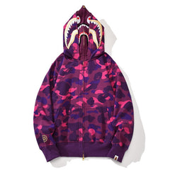 Ape Hoodie Gold Shark Double Hat Camouflage