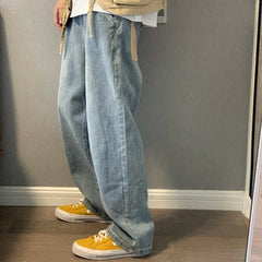 Men Jeans Retro Spring and Autumn Loose Straight Jeans