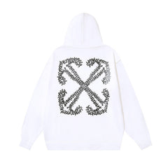 OW graffiti arrow print pattern hooded sweater