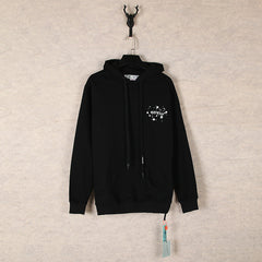 OW Snowflake Letter Arrow Pullover Hooded Sweater