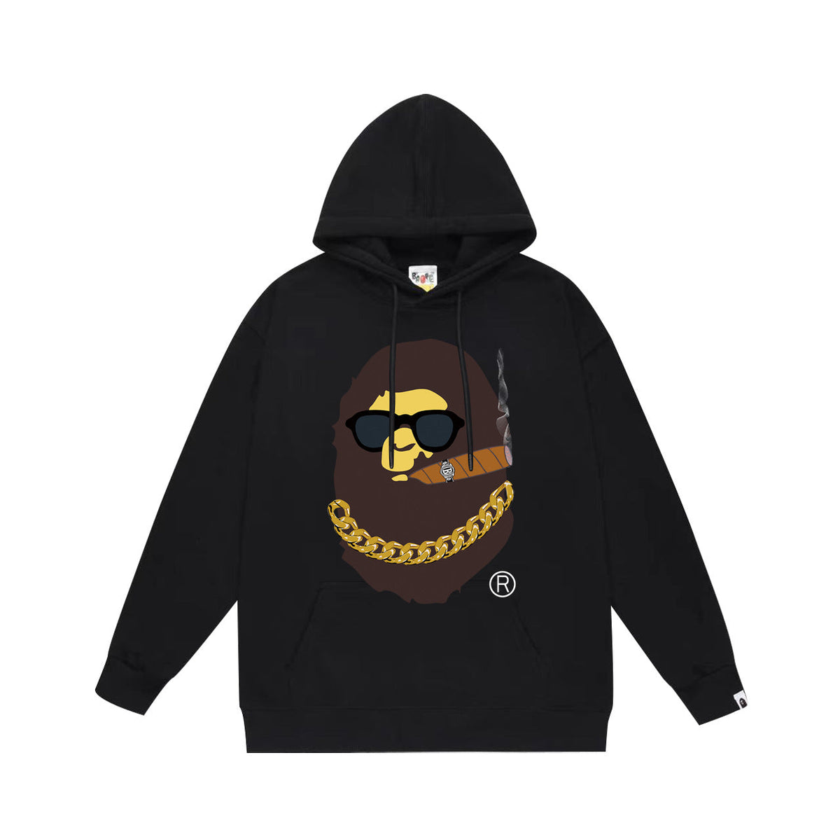 Bathing Ape Bape Hoodie Autumn/Winter Letter Print Loose Hoodie Pullover Ape Sweater